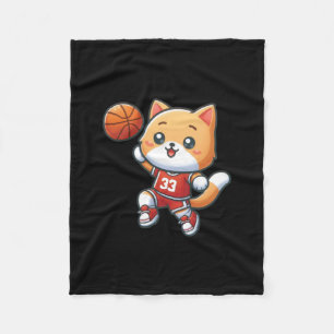 Basketballkatze Nr. 33 auflegen Fleecedecke