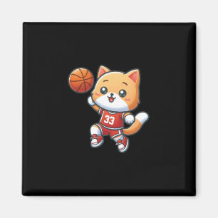 Basketballkatze Nr. 33 auflegen Magnet