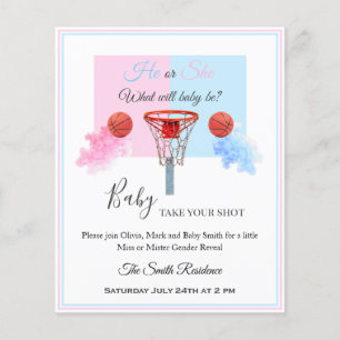 Basketballkorb blau rosa Rauchkugel Geschlecht off