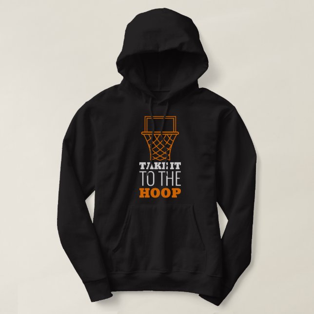 Basketballkorb-Design Klassisches T-Shirt Hoodie (Design vorne)