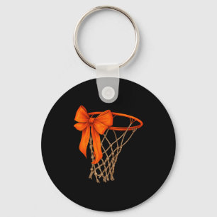 Basketballkorb mit Schleife süße Basketball-Ästhet Schlüsselanhänger