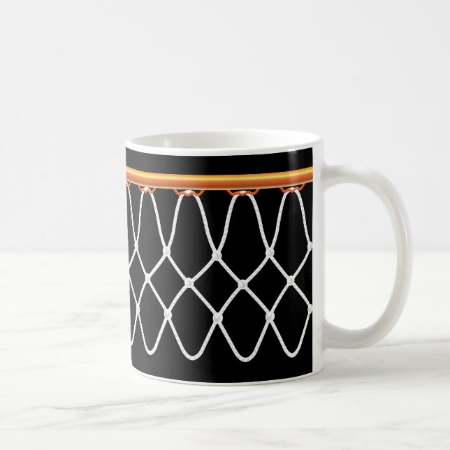 Basketballkorb Net_on Schwarzes Kaffeetasse (Rechts)
