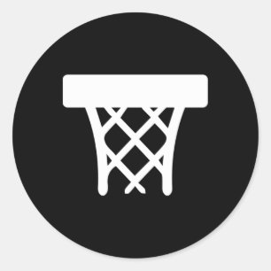 Basketballkorb Runder Aufkleber