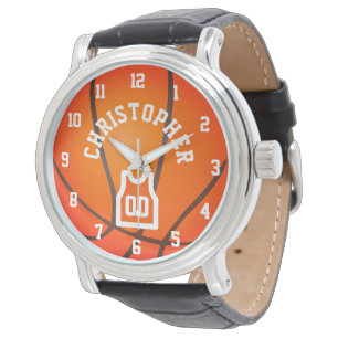 Basketballkorb-Shirt für personalisierte Spieler Armbanduhr