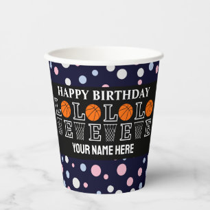 Basketballkörbe, Basketballspieler-Geschenk Pappbecher