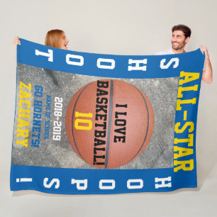 Basketballkörbe Mittelblau Spieler Teamname Jahr Fleecedecke