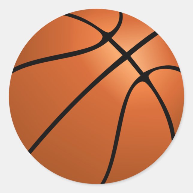 Basketballkreiskleber Runder Aufkleber (Vorderseite)