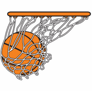 Basketballkugel in Netzvektorbildern Freistehende Fotoskulptur
