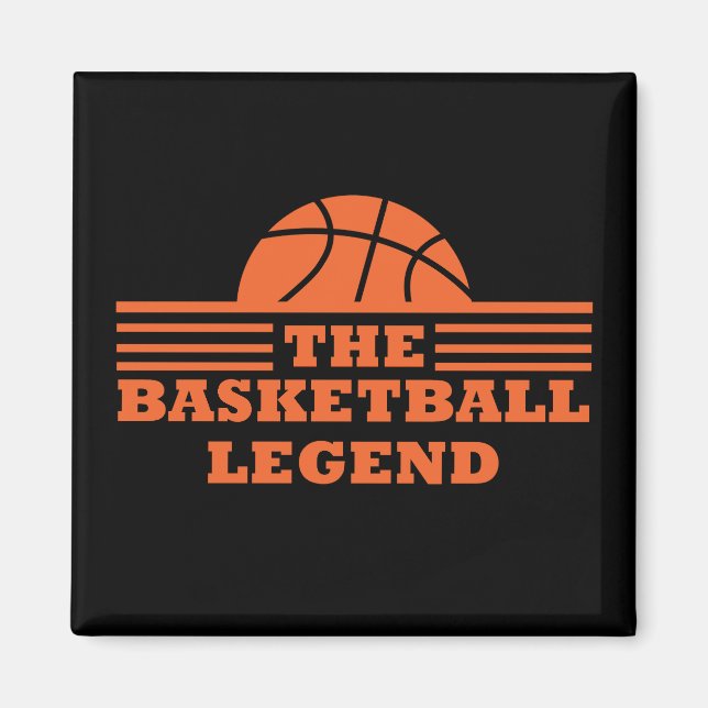 Basketballlegende Orangenball Magnet (Vorne)