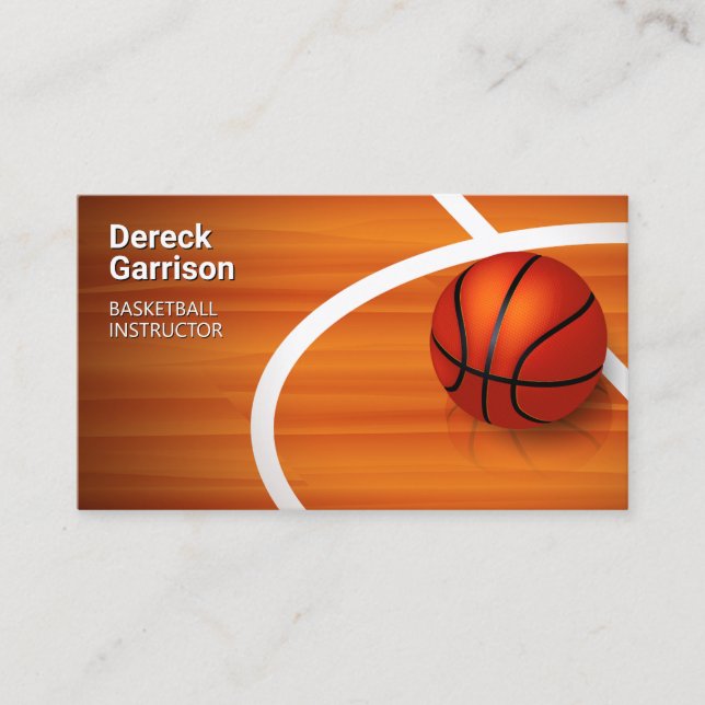 Basketballlehrer | Coach | Ausbilder Visitenkarte (Vorderseite)