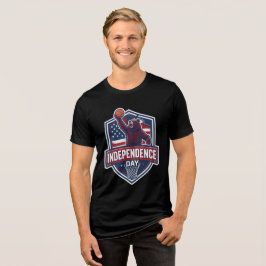 Basketballliebhaber Patriotisch Tri-Blend Shirt