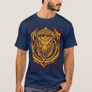 Basketballlogo für goldene Drachen T-Shirt
