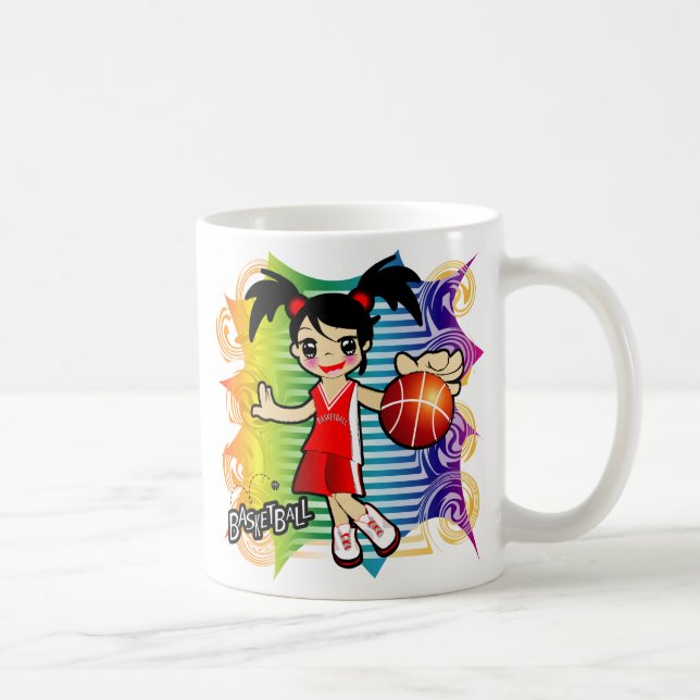 Basketballmädchen-Tasse Kaffeetasse (Rechts)
