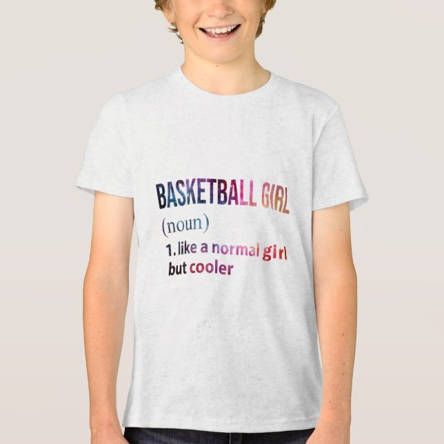 Basketballmädchen wie ein normales Mädchen, aber C Tri-Blend Shirt (Vorderseite)