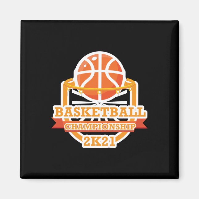 Basketballmeisterschaft Vintag Magnet (Vorne)