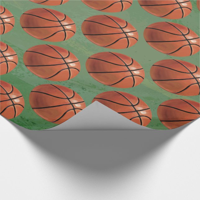 Basketballmuster Geschenkpapier (Ecke)