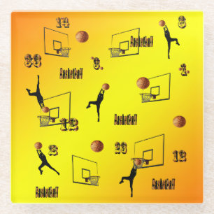 Basketballmuster Glasuntersetzer
