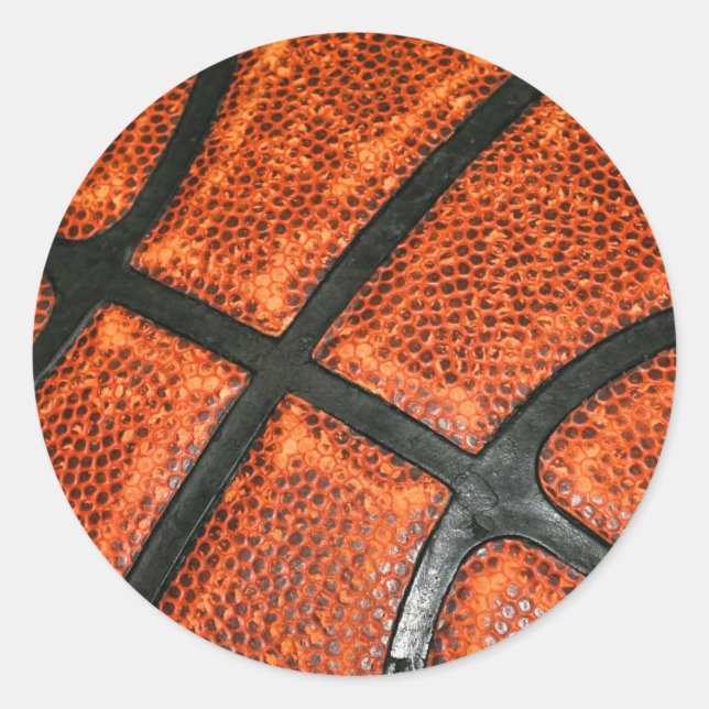Basketballmuster Runder Aufkleber (Vorderseite)