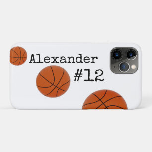 Basketballname und -nummer Weißer Hintergrund Case-Mate iPhone Hülle