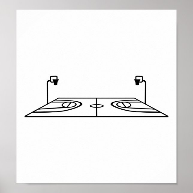 Basketballplatz Poster (Vorne)