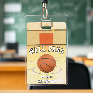 Basketballplatz Trainer Lehrer Schüler Hallenpass Ausweis