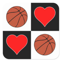 Basketballs & Herz Niedliches Muster