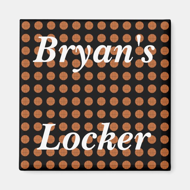 Basketballs Personalisiert Locker Magnet (Vorne)