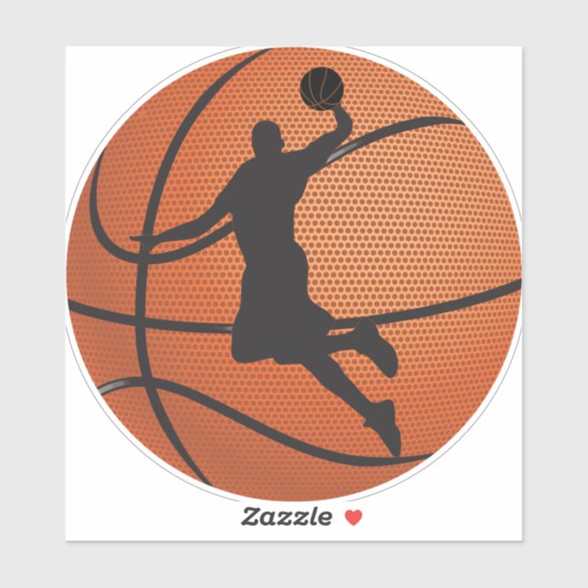 Basketballschläger Aufkleber (Blatt)