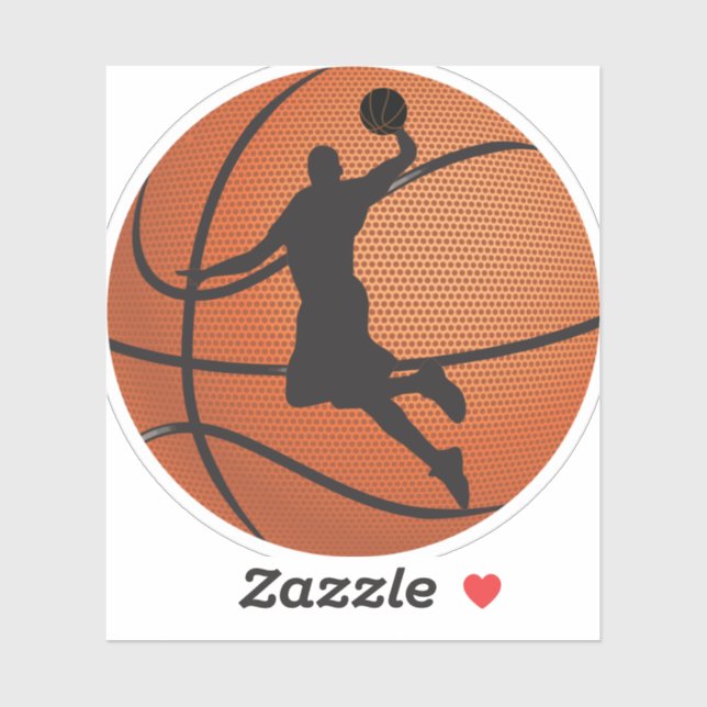 Basketballschläger Aufkleber (Blatt)