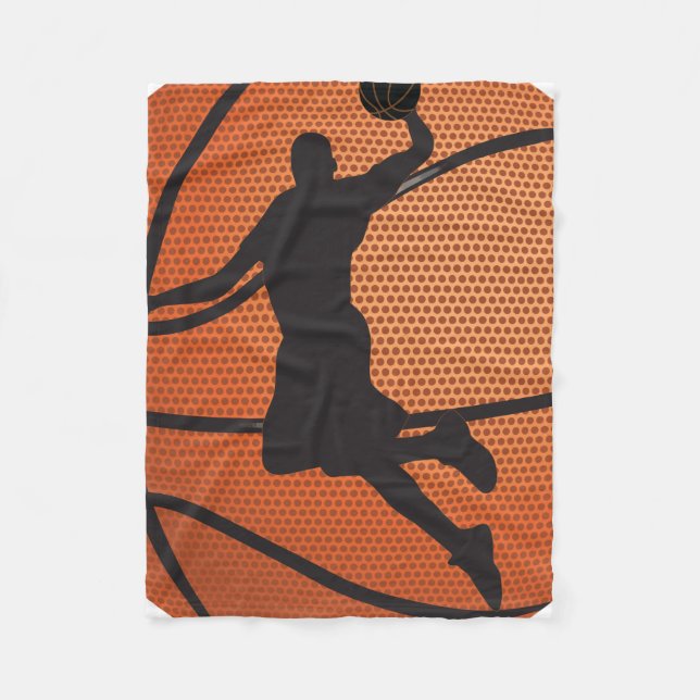 Basketballschläger Fleecedecke (Vorderseite)