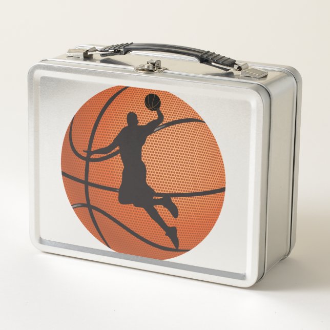Basketballschläger Metall Brotdose (Vorderseite)