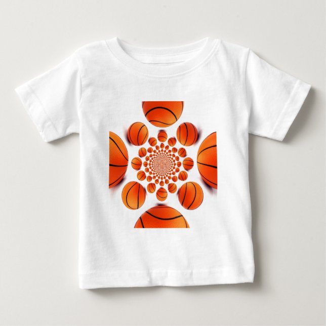 Basketballspiel: Court Vision Kaleida Baby T-shirt (Vorderseite)