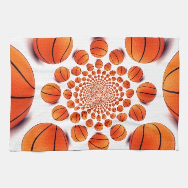 Basketballspiel: Court Vision Kaleida Handtuch (Horizontal)