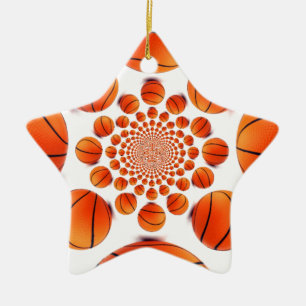 Basketballspiel: Court Vision Kaleida Keramikornament