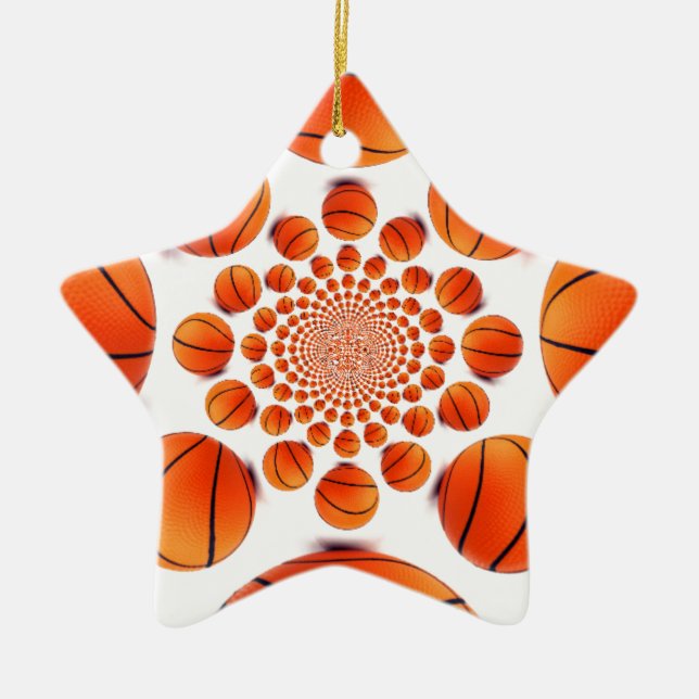 Basketballspiel: Court Vision Kaleida Keramikornament (Vorne)