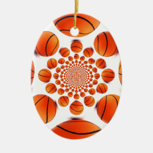 Basketballspiel: Court Vision Kaleida Keramikornament