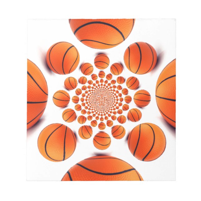 Basketballspiel: Court Vision Kaleida Notizblock (Vorderseite)
