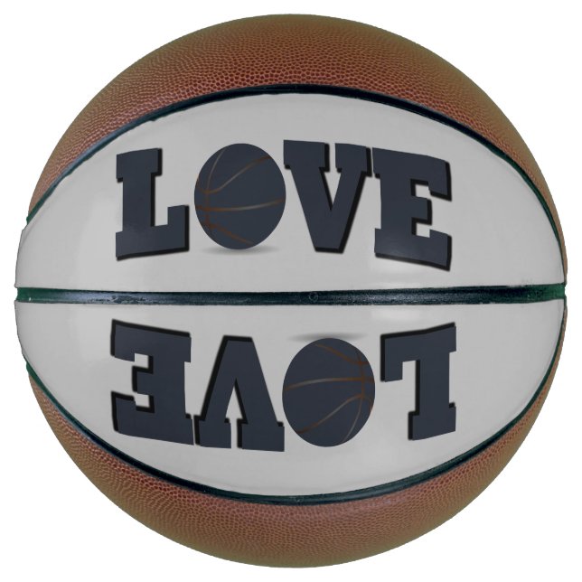 Basketballspiel mit blauer Liebe Basketball (Vorderseite)