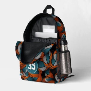 Basketballspieler aquamarine Graufarben Bedruckter Rucksack