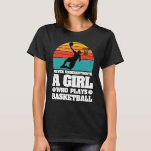 Basketballspieler Basketballer Sport Frauen Mädche T-Shirt