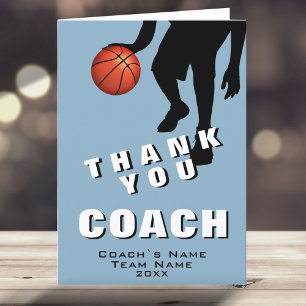 Basketballspieler Basketballtrainer  Dankeskarte