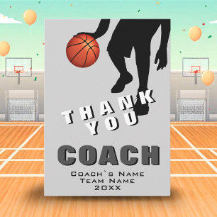 Basketballspieler Basketballtrainer Dankeskarten Dankeskarte
