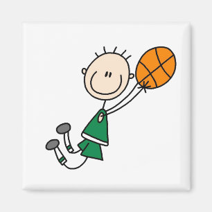 Basketballspieler beim Sprung in die Luft Magnet