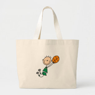 Basketballspieler beim Sprung mit Tasche