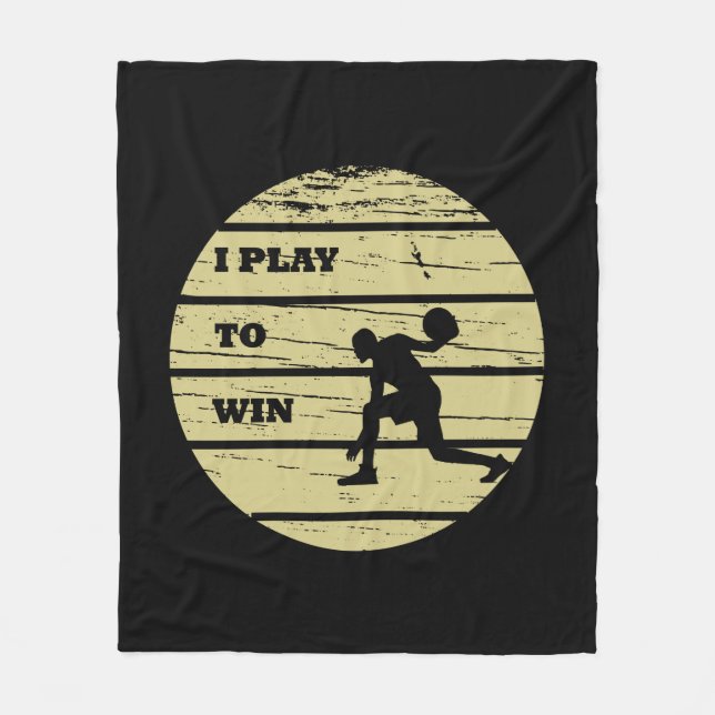 Basketballspieler, der Vintagen Retro-Sonnenunterg Fleecedecke (Vorderseite)