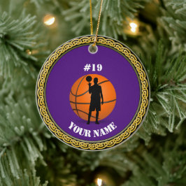Basketballspieler für Ornamente - Name und Nummer 