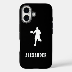 Basketballspieler für Schwarz und Weiß im Individu iPhone 16 Hülle