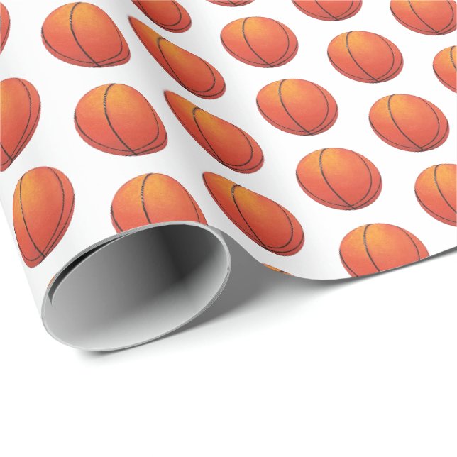 Basketballspieler Geschenkpapier (Rolleneckpunkt)