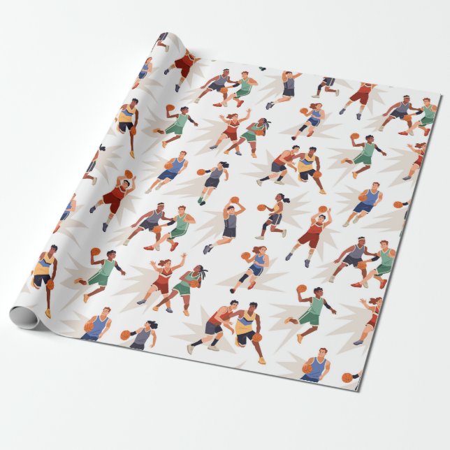 Basketballspieler Geschenkpapier (Ungerollt)