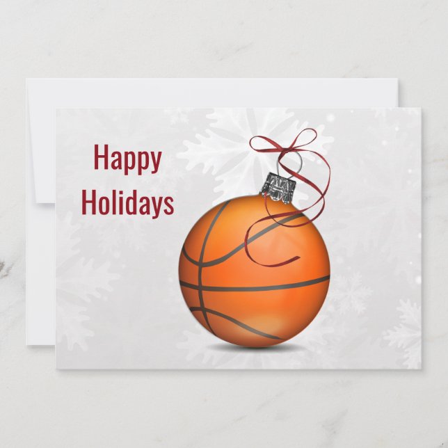 Basketballspieler Holiday Grußkarten Feiertagskarte (Vorderseite)